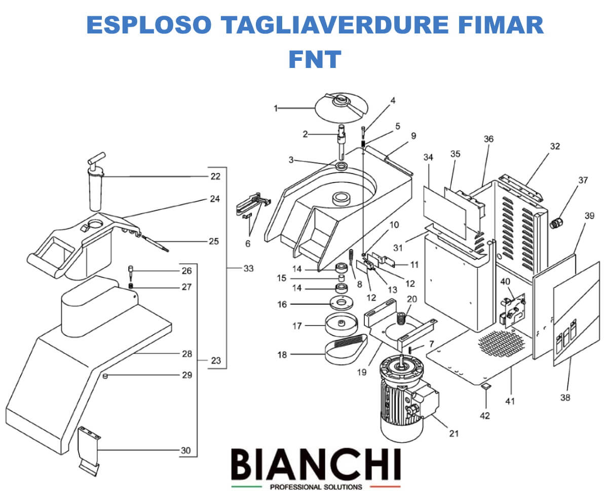 Esploso ricambi per tagliaverdure Fimar FNT